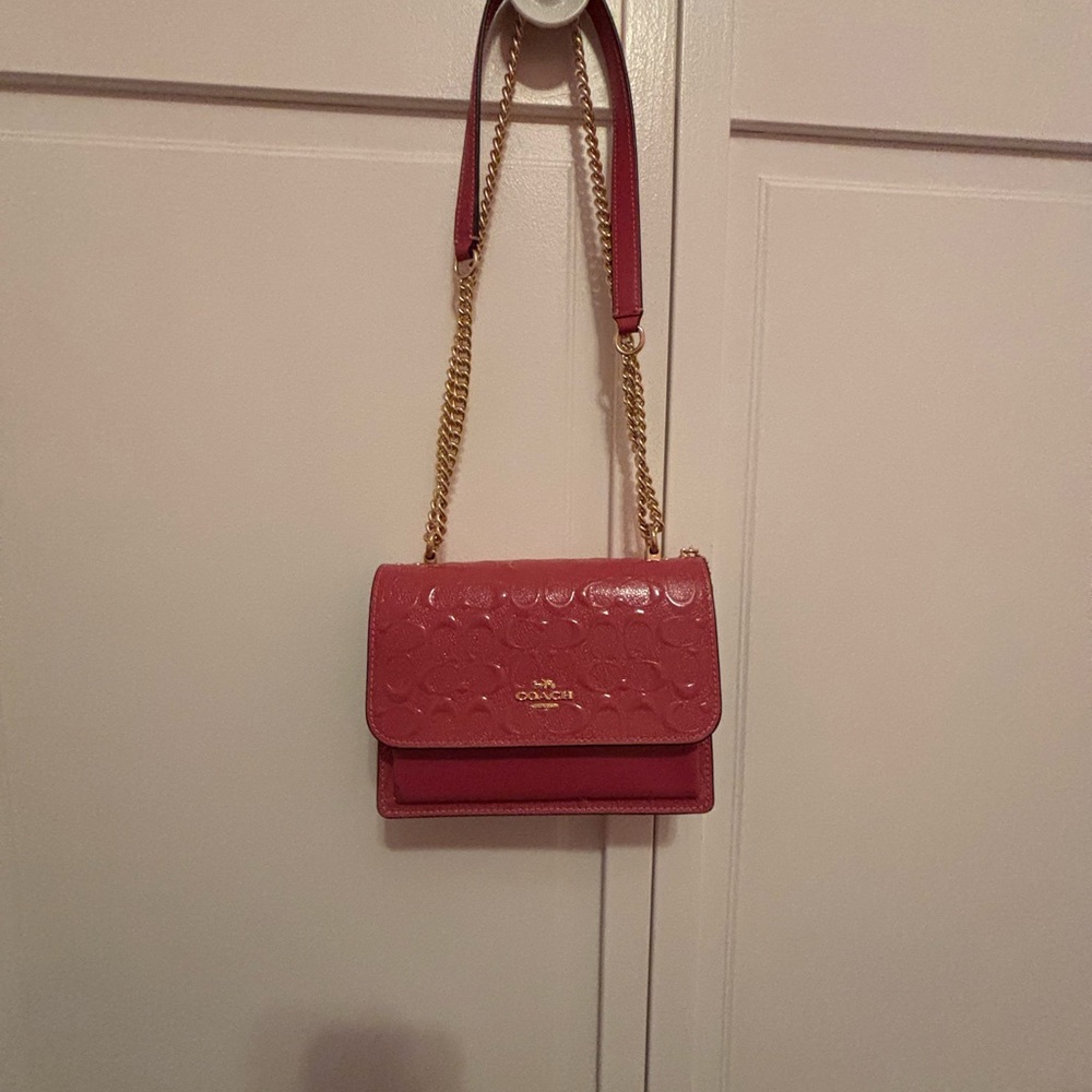 Coach Rose Crossbody Bag with Gold Chain